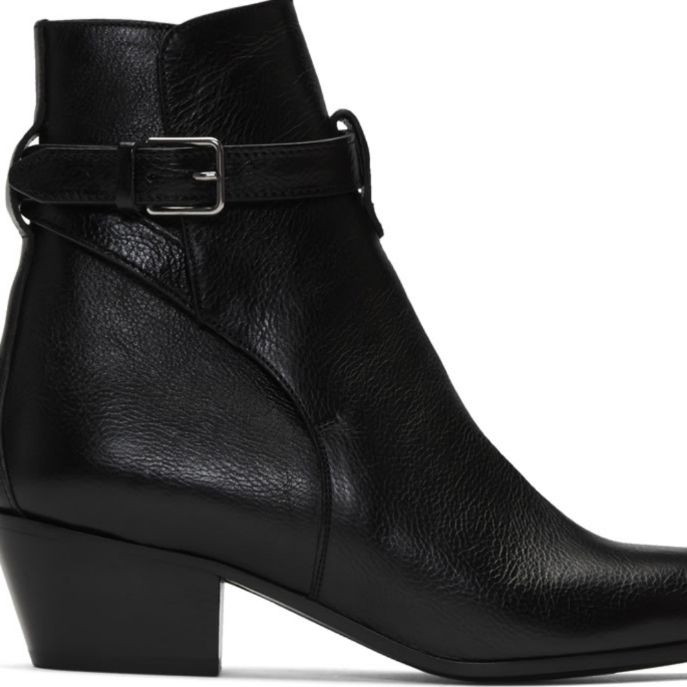 AUTHENTIC YSL Black Wyatt Jodhpur Boots - Picture 2 of 15